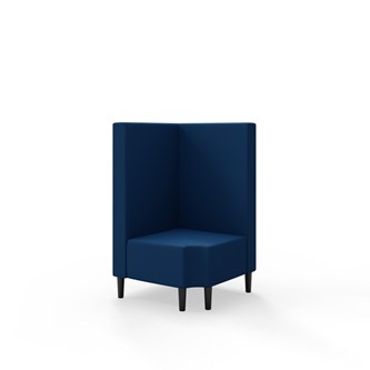 Snake kulmarahi 90° R 12, keskikorkea selkänoja, jalat puuta, ik 43 cm