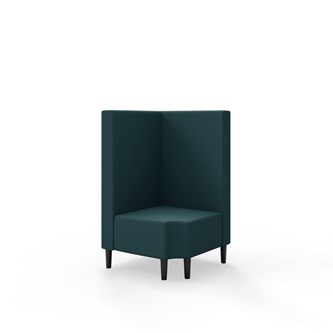 Snake kulmarahi 90° R 12, keskikorkea selkänoja, jalat puuta, ik 43 cm