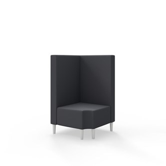 Snake kulmarahi 90° R 12, keskikorkea selkänoja, jalat puuta, ik 43 cm