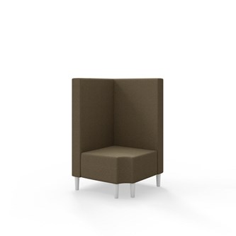 Snake kulmarahi 90° R 12, keskikorkea selkänoja, jalat puuta, ik 43 cm