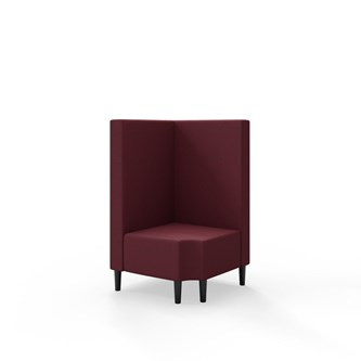 Snake kulmarahi 90° R 12, keskikorkea selkänoja, jalat puuta, ik 43 cm