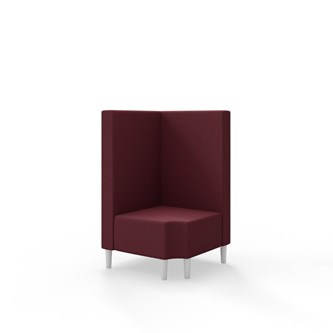 Snake kulmarahi 90° R 12, keskikorkea selkänoja, jalat puuta, ik 43 cm