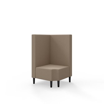 Snake kulmarahi 90° R 12, keskikorkea selkänoja, jalat puuta, ik 43 cm