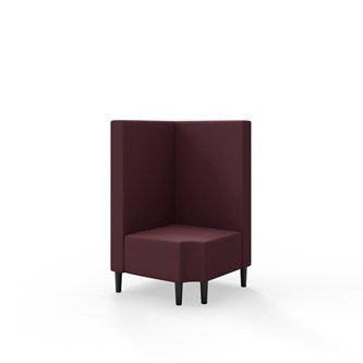 Snake kulmarahi 90° R 12, keskikorkea selkänoja, jalat puuta, ik 43 cm