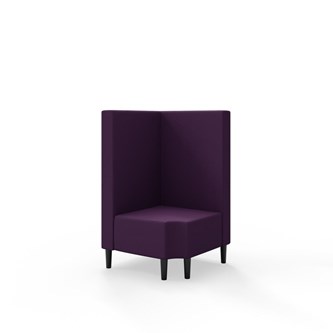 Snake kulmarahi 90° R 12, keskikorkea selkänoja, jalat puuta, ik 43 cm