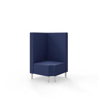 Snake kulmarahi 90° R 12, keskikorkea selkänoja, jalat puuta, ik 43 cm