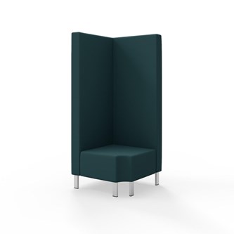 Snake kulmarahi 90° R 12, korkea selkänoja, metallijalat, ik 43 cm