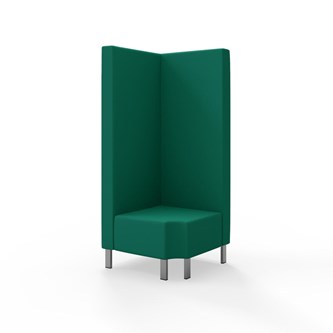 Snake kulmarahi 90° R 12, korkea selkänoja, metallijalat, ik 43 cm