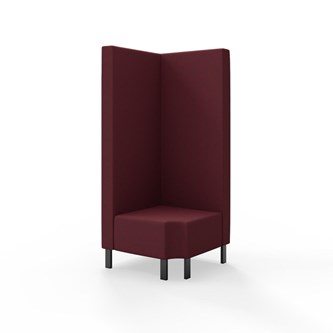 Snake kulmarahi 90° R 12, korkea selkänoja, metallijalat, ik 43 cm