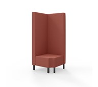 Snake kulmarahi 90° R 12, korkea selkänoja, metallijalat, ik 43 cm