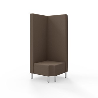 Snake kulmarahi 90° R 12, korkea selkänoja, metallijalat, ik 43 cm