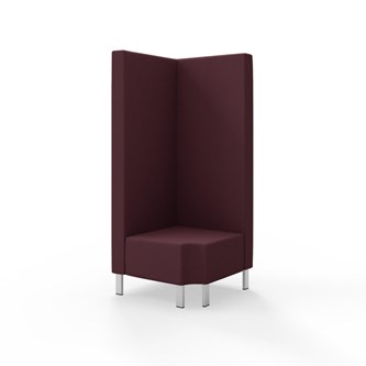 Snake kulmarahi 90° R 12, korkea selkänoja, metallijalat, ik 43 cm