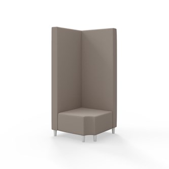 Snake kulmarahi 90° R 12, korkea selkänoja, jalat puuta, ik 37,5 cm