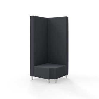 Snake kulmarahi 90° R 12, korkea selkänoja, jalat puuta, ik 37,5 cm