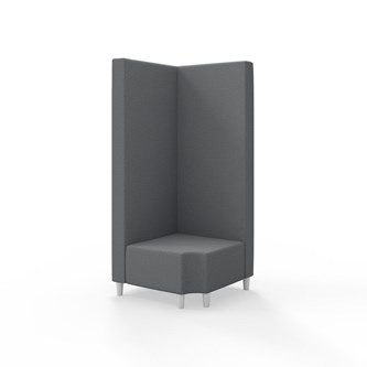 Snake kulmarahi 90° R 12, korkea selkänoja, jalat puuta, ik 37,5 cm