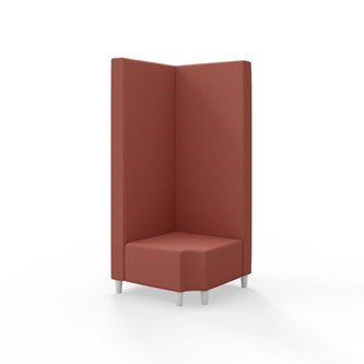 Snake kulmarahi 90° R 12, korkea selkänoja, jalat puuta, ik 37,5 cm