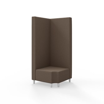 Snake kulmarahi 90° R 12, korkea selkänoja, jalat puuta, ik 37,5 cm