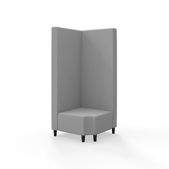 Snake kulmarahi 90° R 12, korkea selkänoja, jalat puuta, ik 37,5 cm