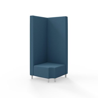 Snake kulmarahi 90° R 12, korkea selkänoja, jalat puuta, ik 37,5 cm