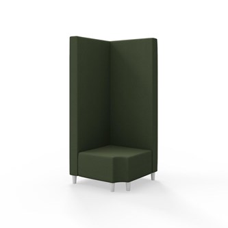 Snake kulmarahi 90° R 12, korkea selkänoja, jalat puuta, ik 37,5 cm