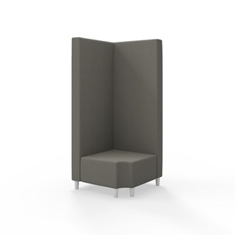 Snake kulmarahi 90° R 12, korkea selkänoja, jalat puuta, ik 37,5 cm