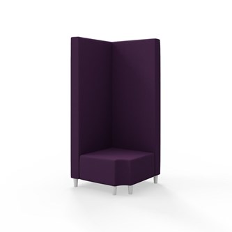 Snake kulmarahi 90° R 12, korkea selkänoja, jalat puuta, ik 37,5 cm