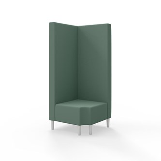 Snake kulmarahi 90° R 12, korkea selkänoja, jalat puuta, ik 43 cm