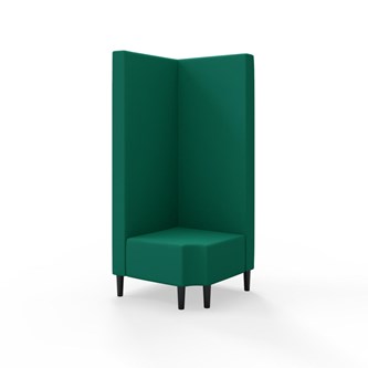 Snake kulmarahi 90° R 12, korkea selkänoja, jalat puuta, ik 43 cm