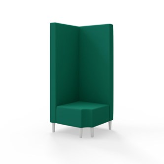 Snake kulmarahi 90° R 12, korkea selkänoja, jalat puuta, ik 43 cm