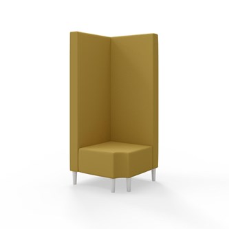 Snake kulmarahi 90° R 12, korkea selkänoja, jalat puuta, ik 43 cm