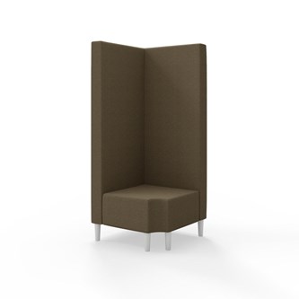 Snake kulmarahi 90° R 12, korkea selkänoja, jalat puuta, ik 43 cm