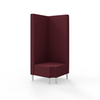 Snake kulmarahi 90° R 12, korkea selkänoja, jalat puuta, ik 43 cm