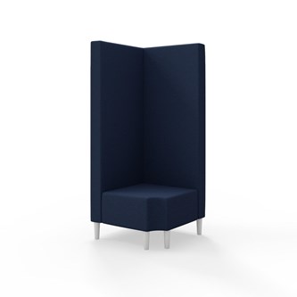 Snake kulmarahi 90° R 12, korkea selkänoja, jalat puuta, ik 43 cm