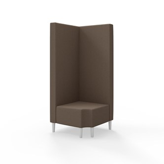 Snake kulmarahi 90° R 12, korkea selkänoja, jalat puuta, ik 43 cm