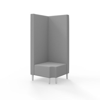 Snake kulmarahi 90° R 12, korkea selkänoja, jalat puuta, ik 43 cm