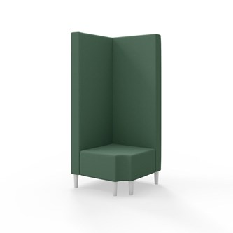 Snake kulmarahi 90° R 12, korkea selkänoja, jalat puuta, ik 43 cm