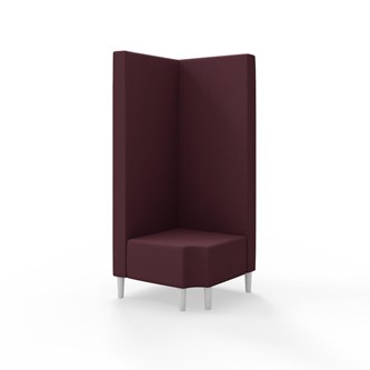 Snake kulmarahi 90° R 12, korkea selkänoja, jalat puuta, ik 43 cm