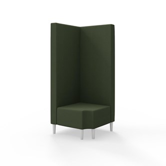 Snake kulmarahi 90° R 12, korkea selkänoja, jalat puuta, ik 43 cm