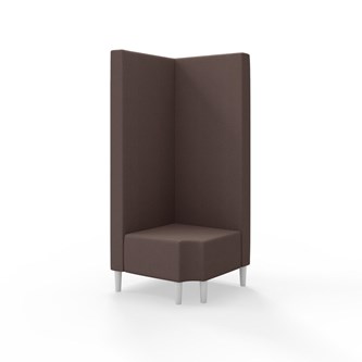 Snake kulmarahi 90° R 12, korkea selkänoja, jalat puuta, ik 43 cm