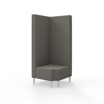 Snake kulmarahi 90° R 12, korkea selkänoja, jalat puuta, ik 43 cm