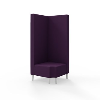 Snake kulmarahi 90° R 12, korkea selkänoja, jalat puuta, ik 43 cm