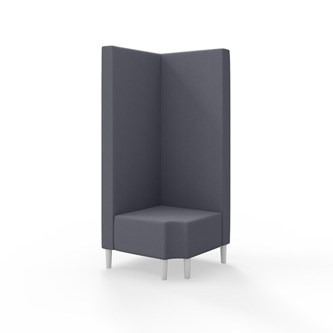 Snake kulmarahi 90° R 12, korkea selkänoja, jalat puuta, ik 43 cm