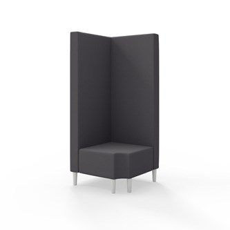 Snake kulmarahi 90° R 12, korkea selkänoja, jalat puuta, ik 43 cm