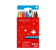 Kuitukärkikynä Caran d'Ache Swisscolor, 10 väriä