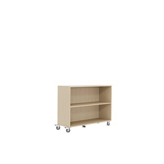 Kubus 1 välihylly, koivu, ilmoitustaulutaustalla