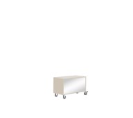 Kubus 2 lokeroa, kuultovalkoinen, peilitaustalla