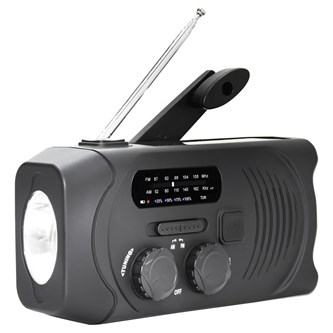 Radio kampi- ja aurinkolatauksella