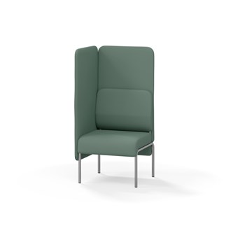 Adapt 60 sohva, korkea selkänoja, sivupaneeli oikealla, ik 45, K 128