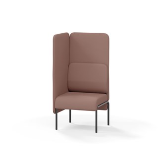 Adapt 60 sohva, korkea selkänoja, sivupaneeli oikealla, ik 45, K 128