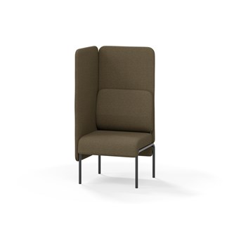 Adapt 60 sohva, korkea selkänoja, sivupaneeli oikealla, ik 45, K 128